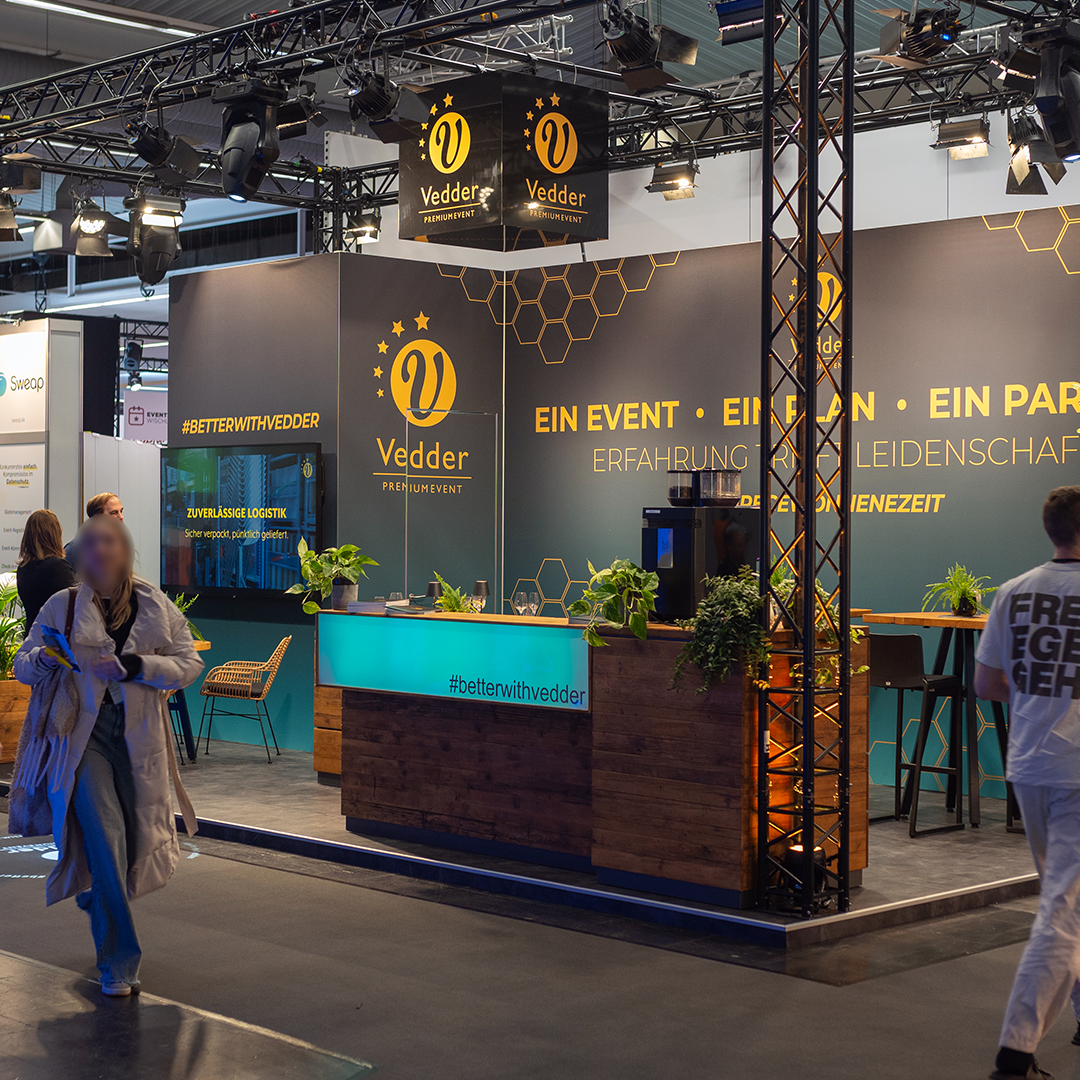 Messebau aus dem Münsterland Vedder Premiumevent Messestand auf der BoE in Dortmund Messebau Münsterland